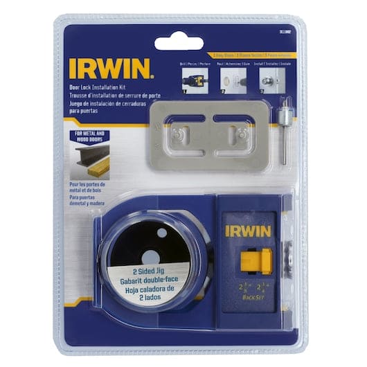 IRWIN Bi-Metal Door Lock Installation Kit For Metal AND Wood Doors  3111002 IRWIN Bi-Metal Door Lock Installation Kit For Metal AND Wood Doors  3111002